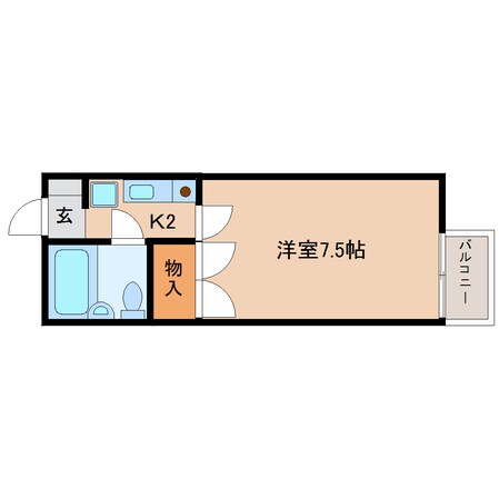 草薙駅 徒歩11分 2階の物件間取画像